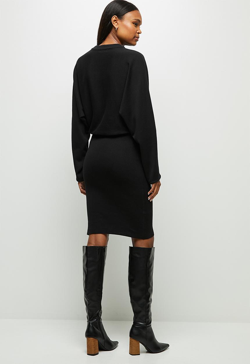 edit - Batwing dress - black