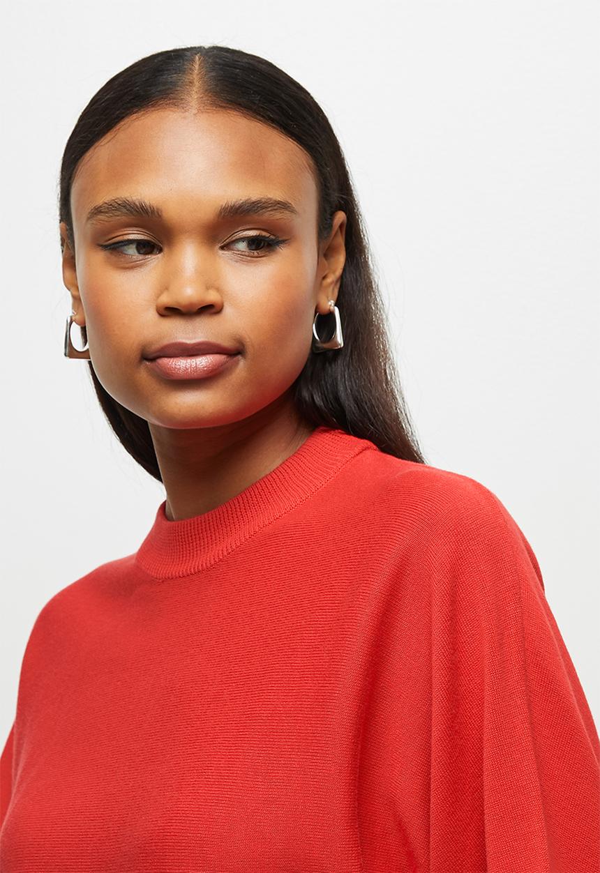 edit - Batwing dress - red