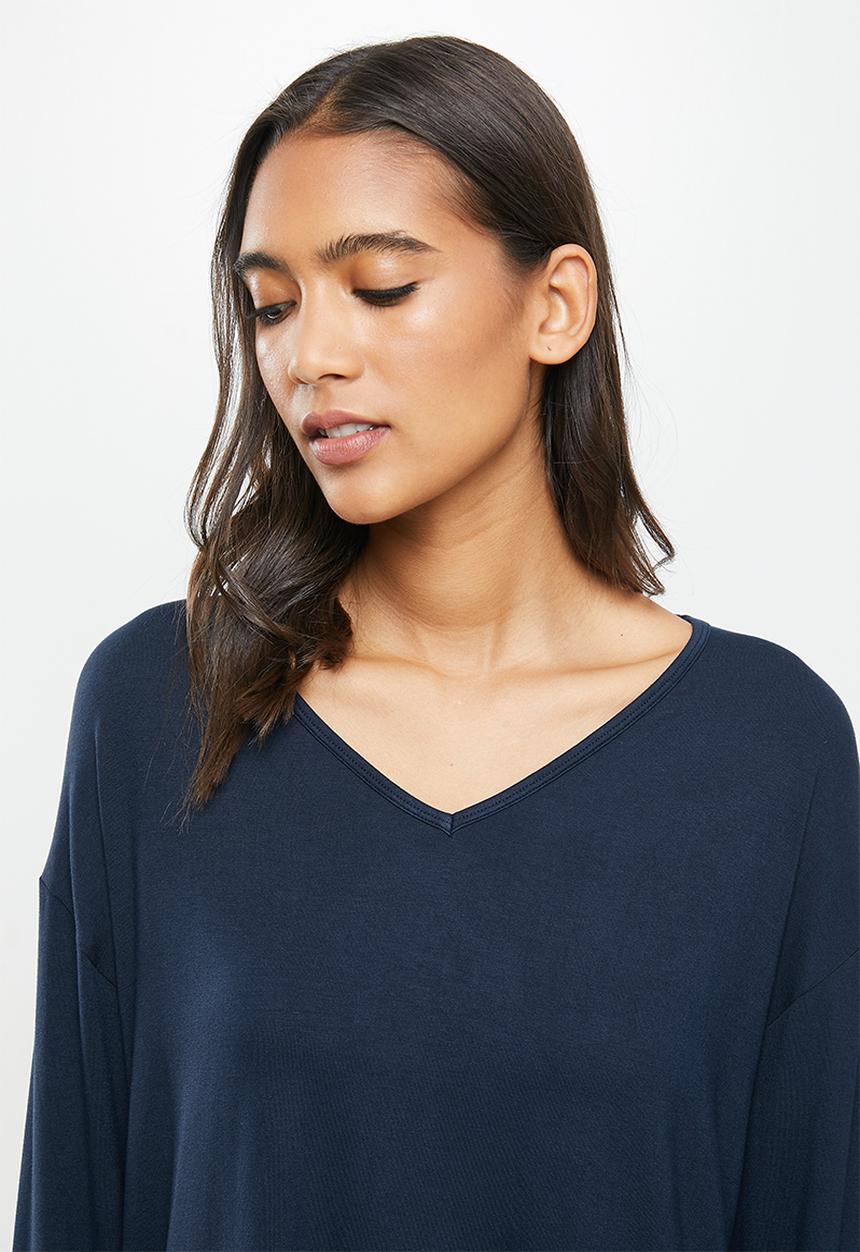 Superbalist - V-neck sleep top & pants set - navy
