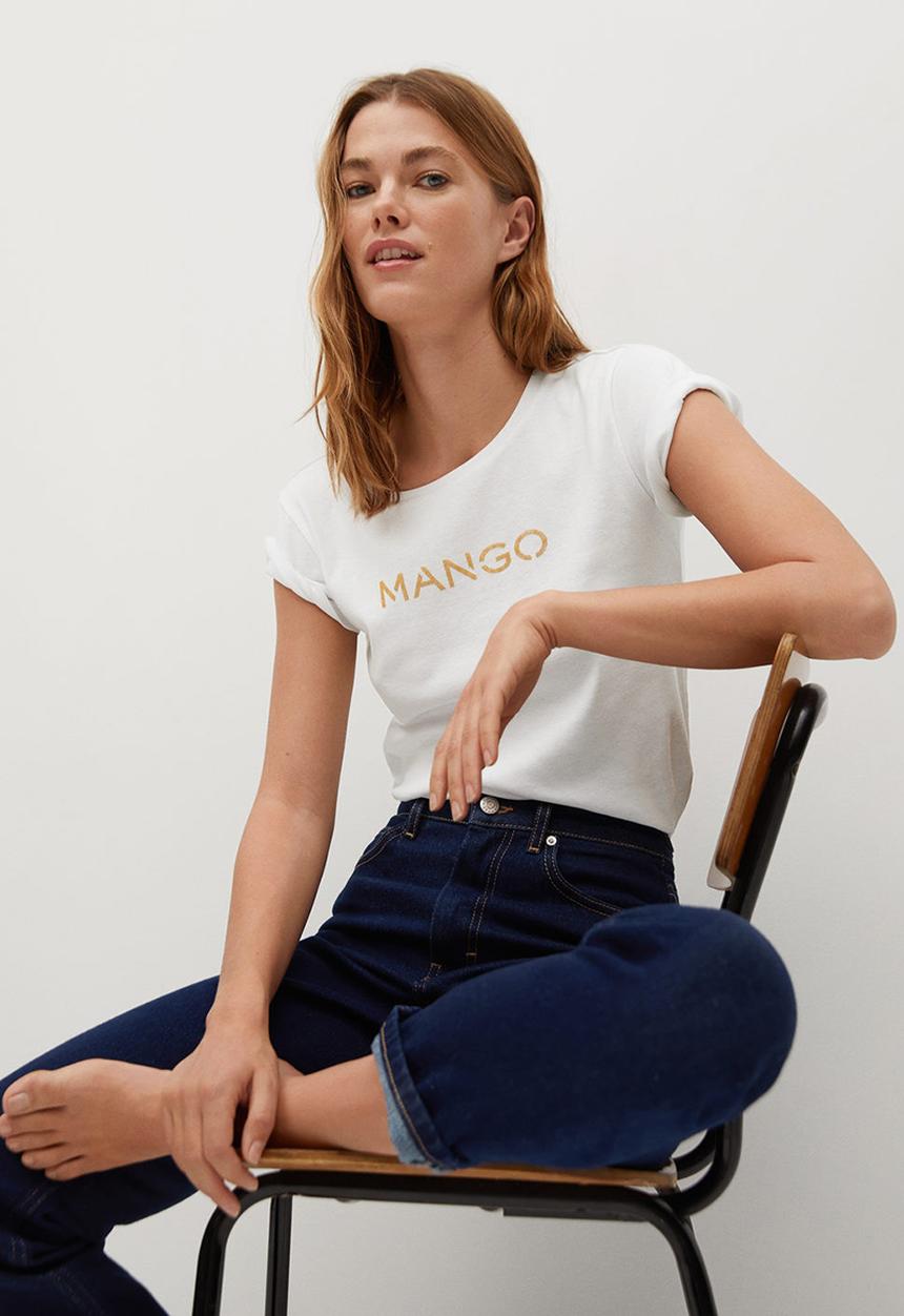 MANGO - T-shirt psmango - white