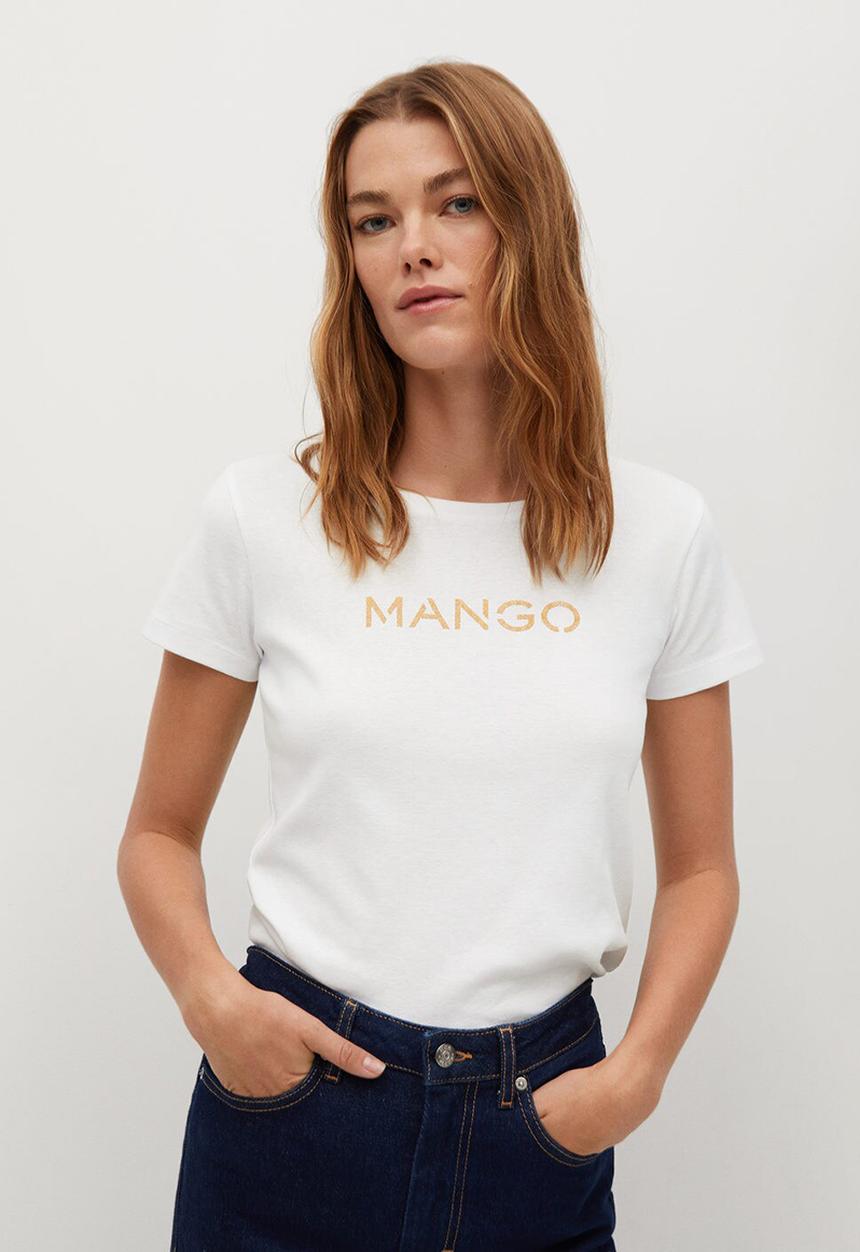 MANGO - T-shirt psmango - white
