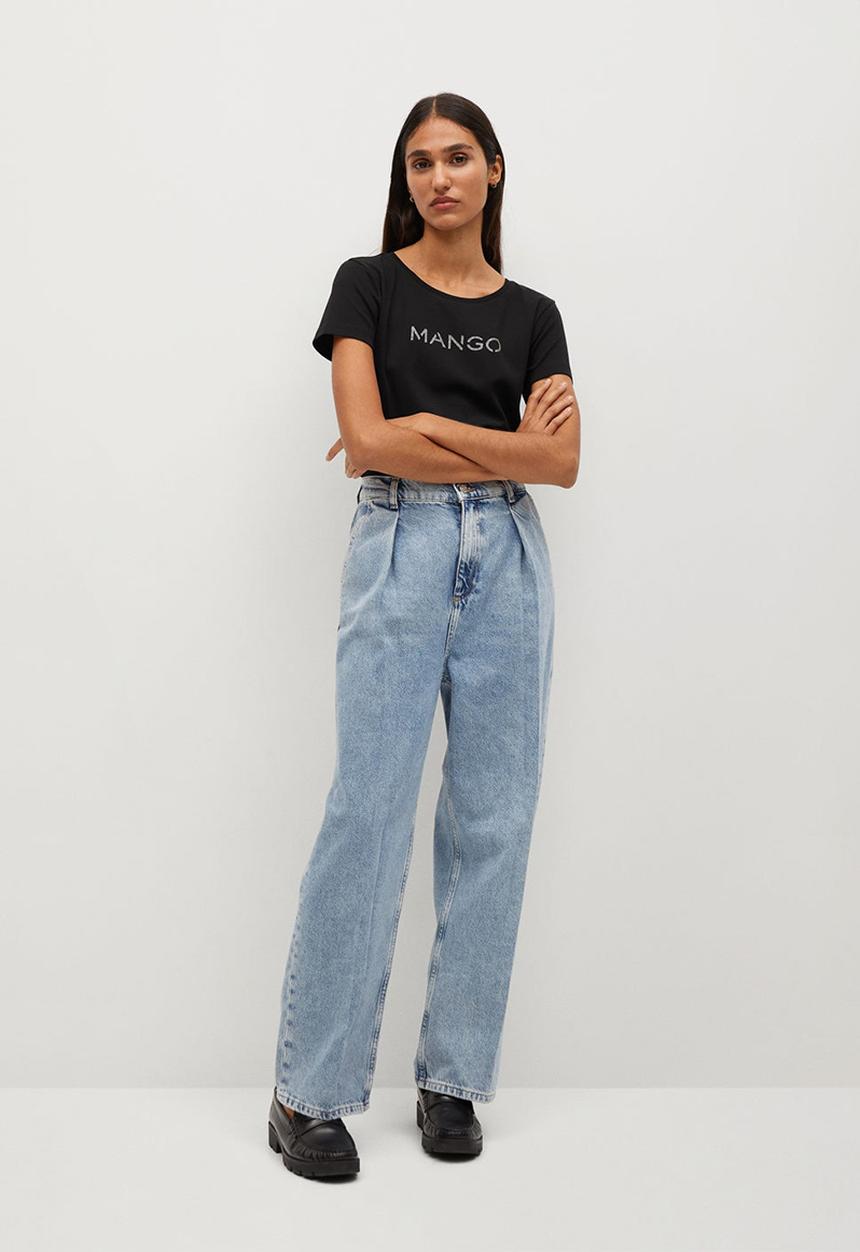 MANGO - T-shirt psmango - black