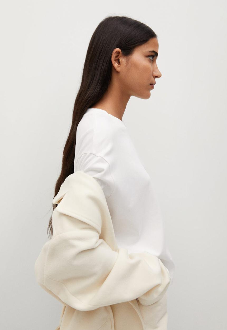 MANGO - T-shirt sito - white