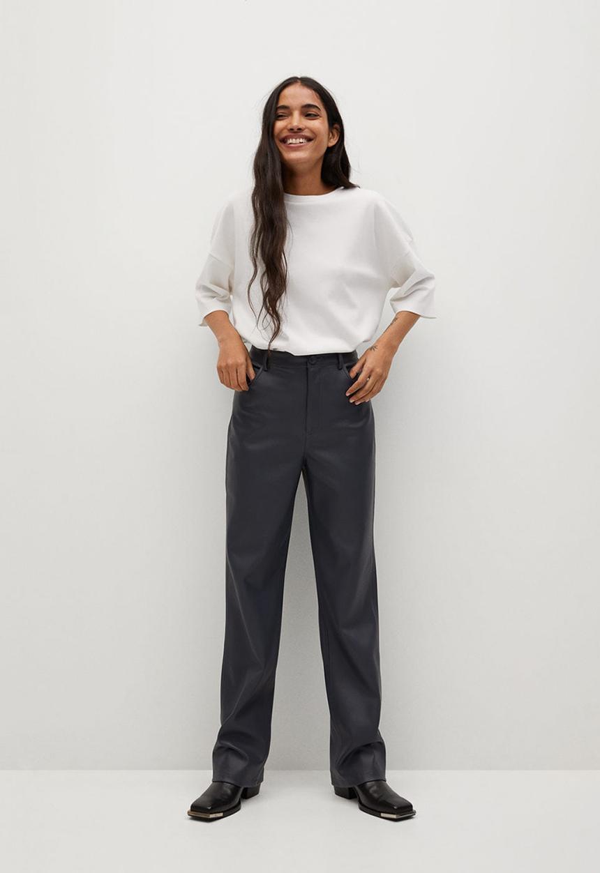 MANGO - T-shirt sita - white
