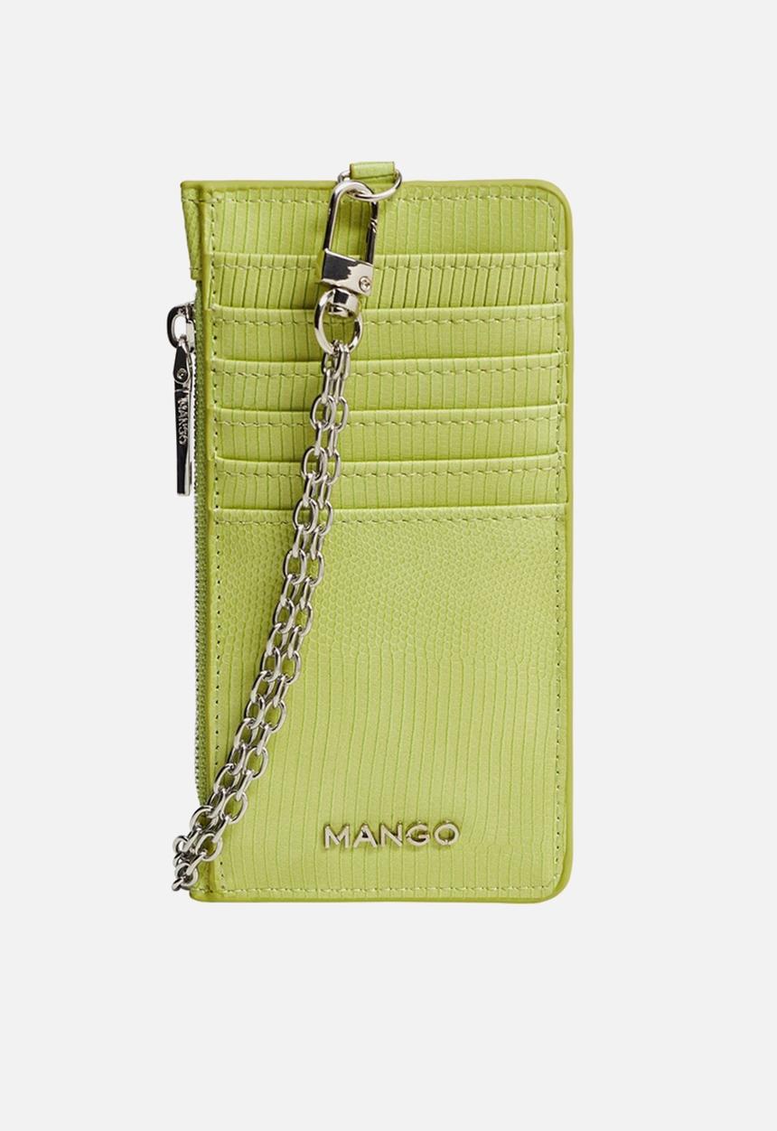 MANGO - Ginger card holder - green
