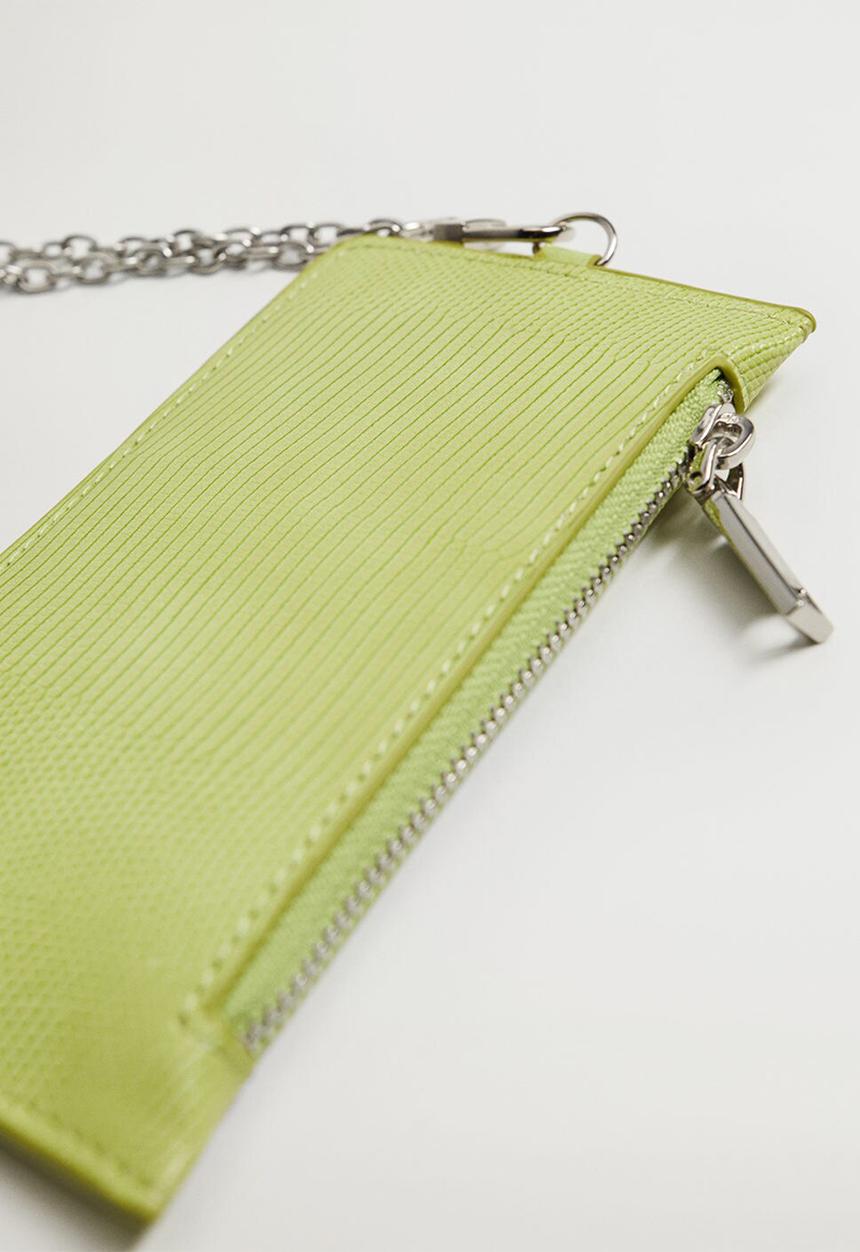 MANGO - Ginger card holder - green