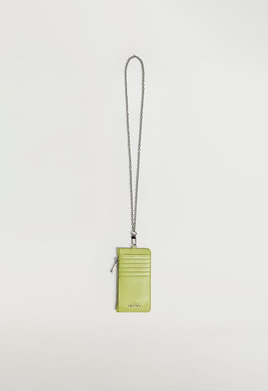 MANGO - Ginger card holder - green