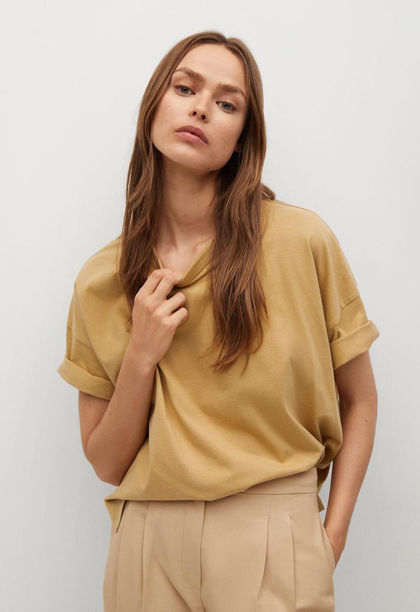 MANGO - T-shirt migi - brown
