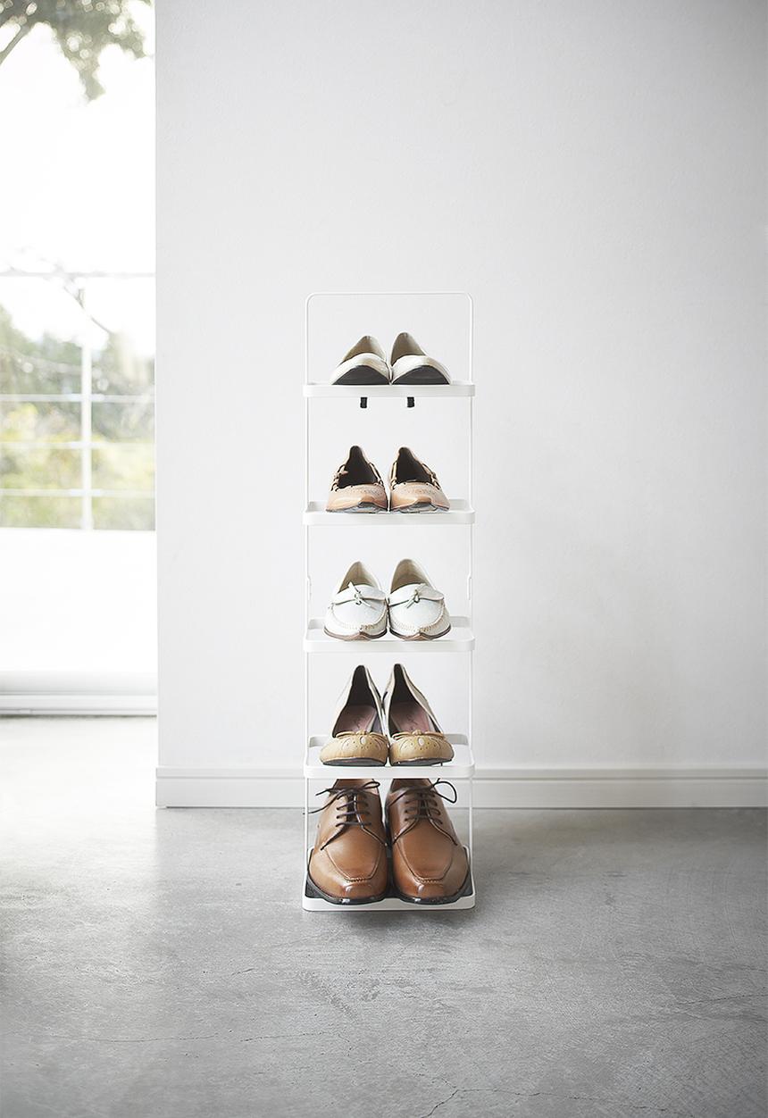 Yamazaki - Tower shoe rack - white