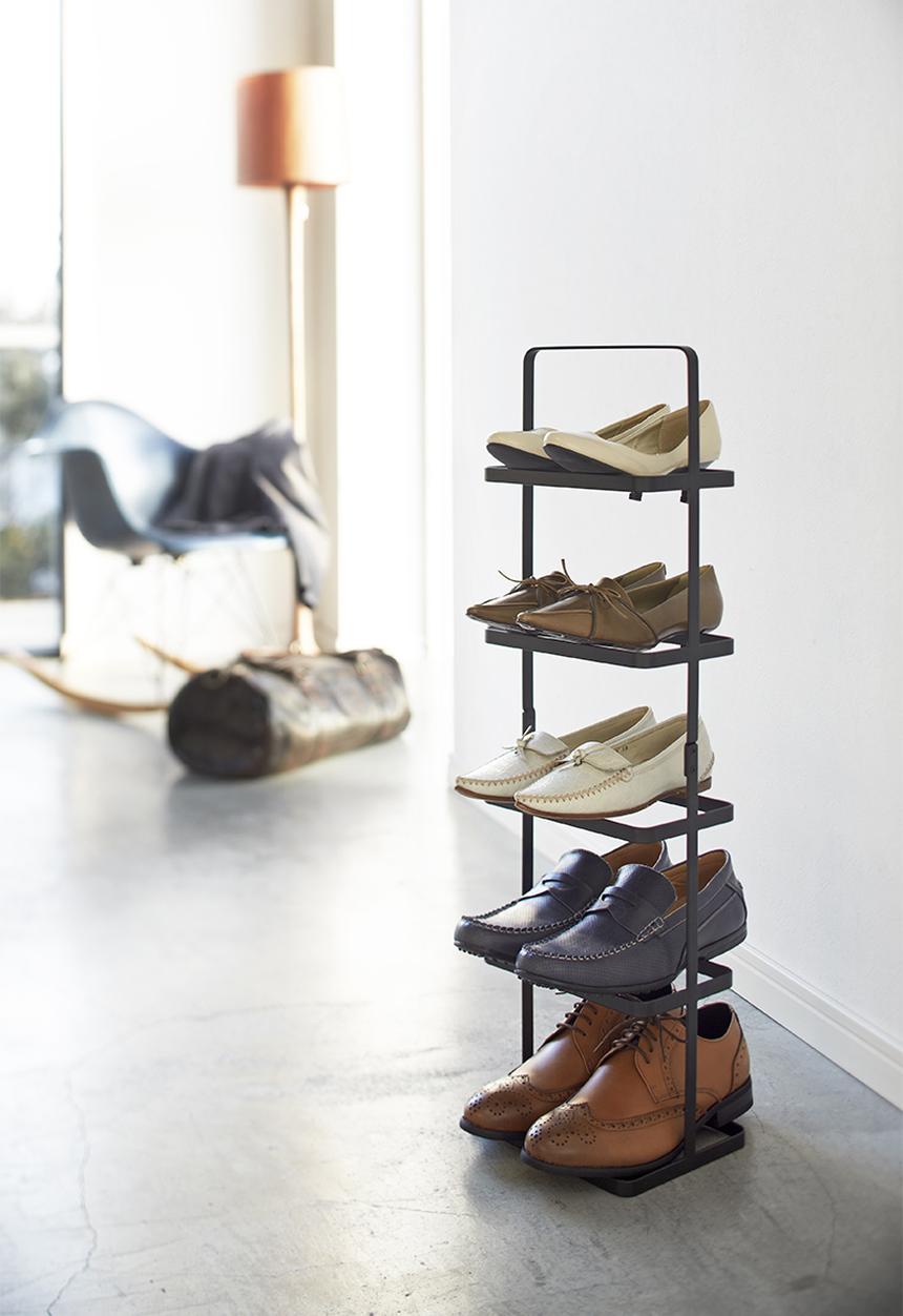 Yamazaki - Tower shoe rack - black