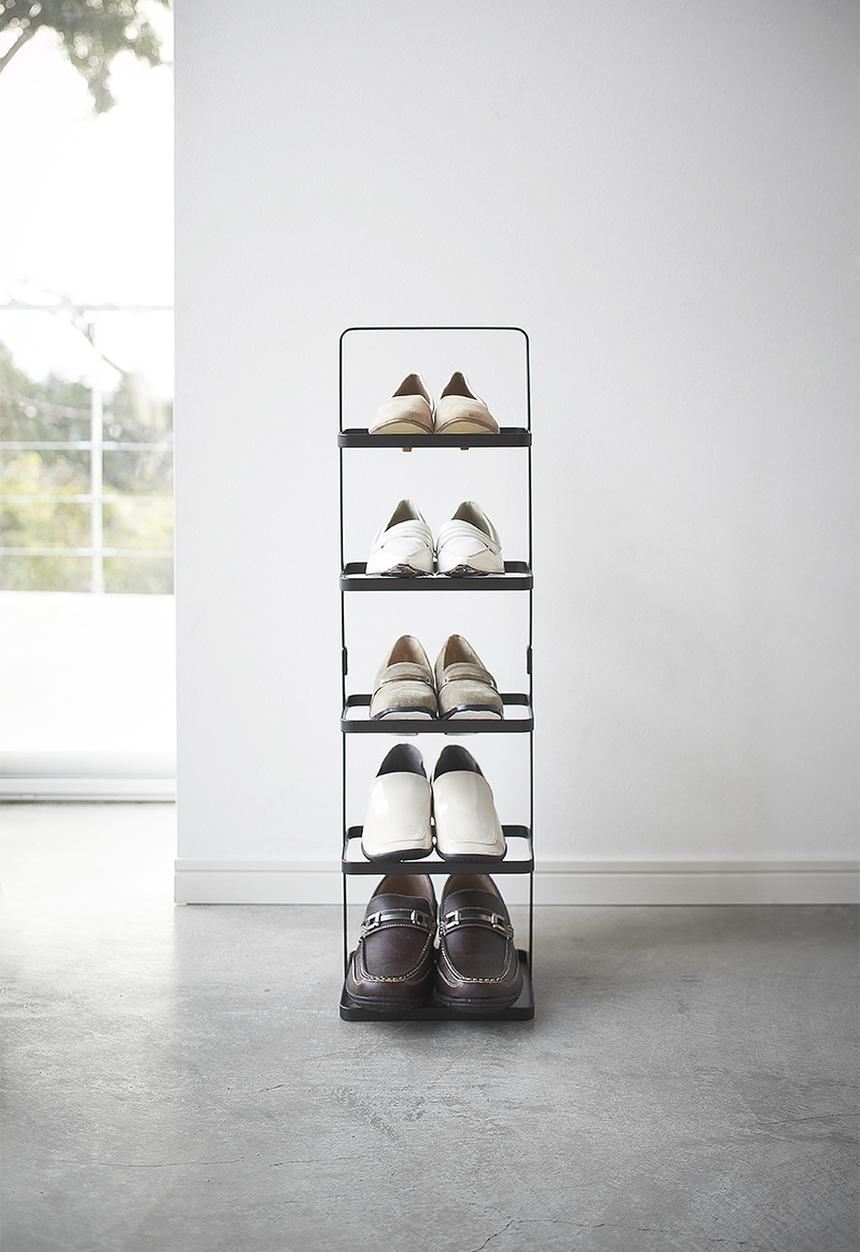 Yamazaki - Tower shoe rack - black