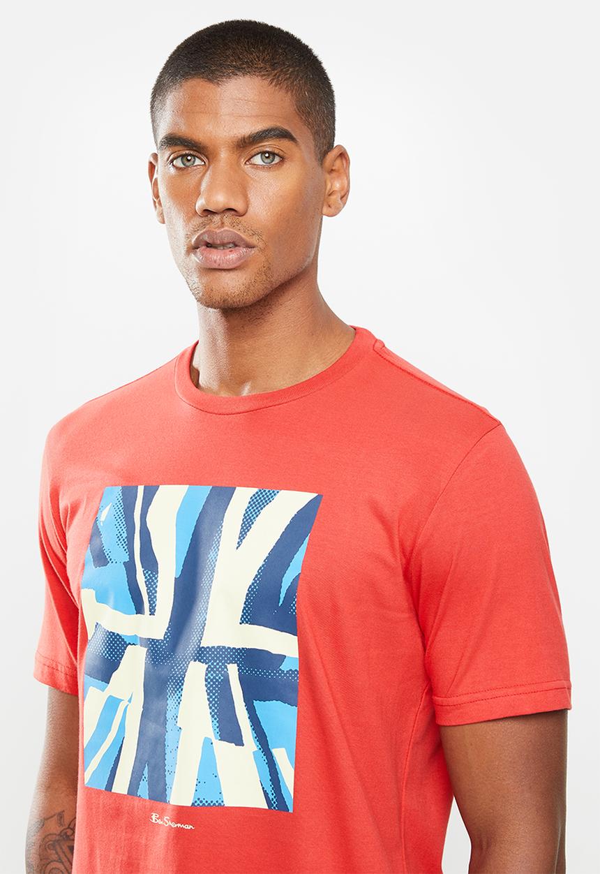 Ben Sherman - Half flag tee - red
