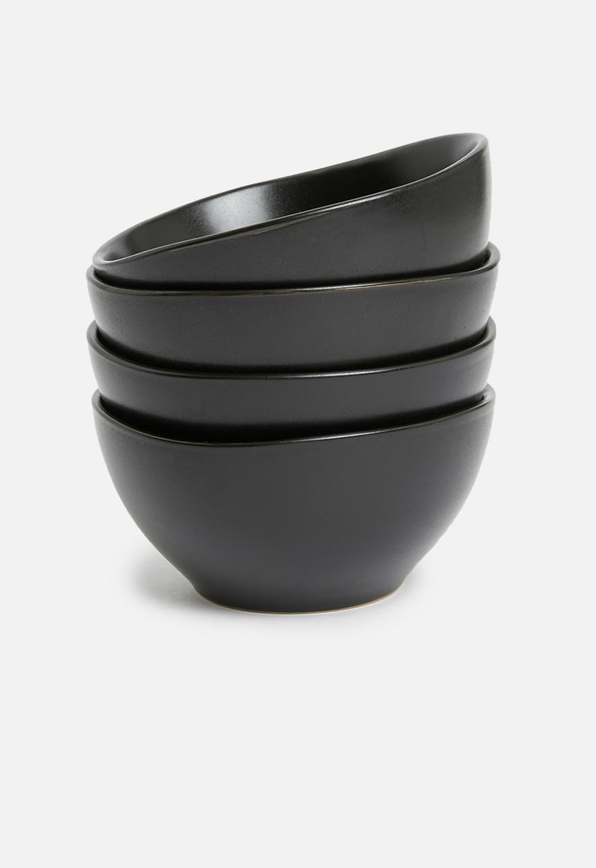 Sixth Floor - Kento bowl set of 4 - charcoal