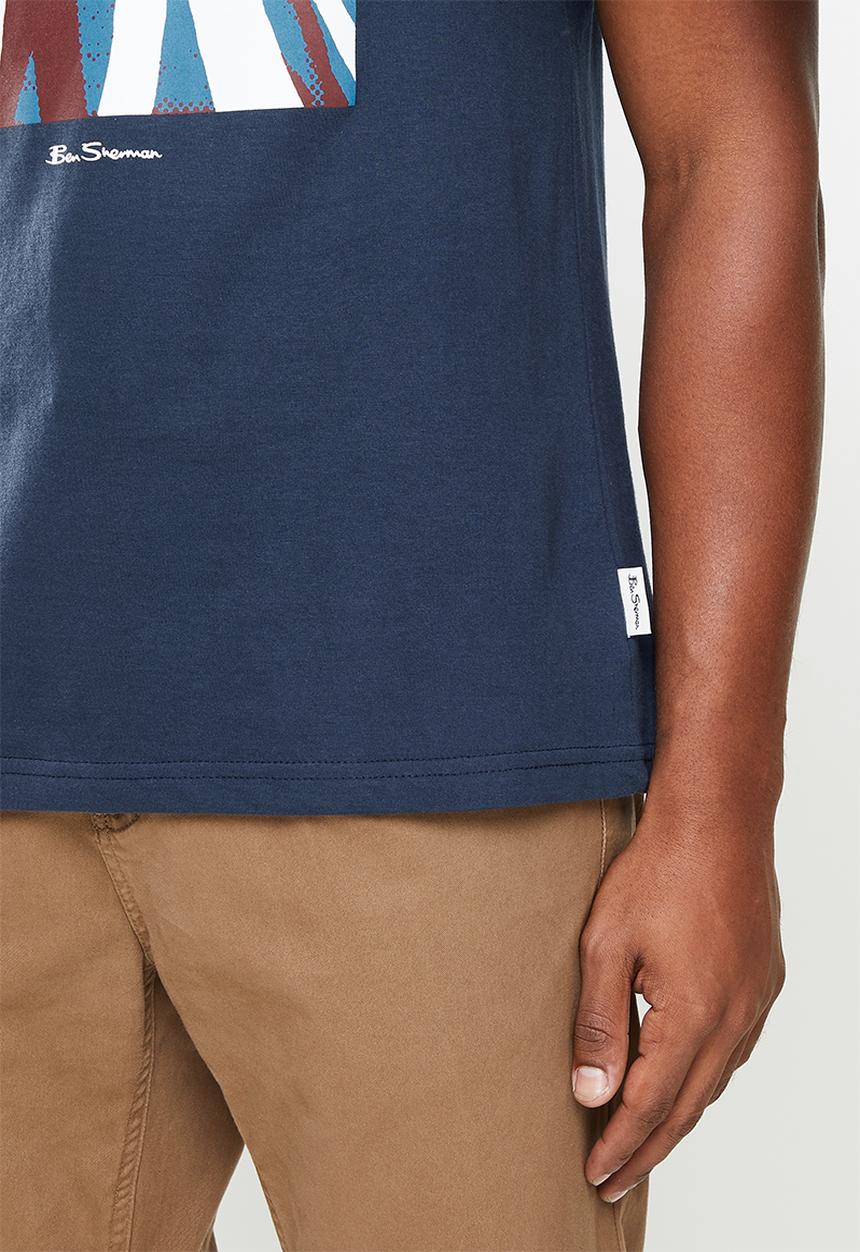 Ben Sherman - Half flag tee - navy