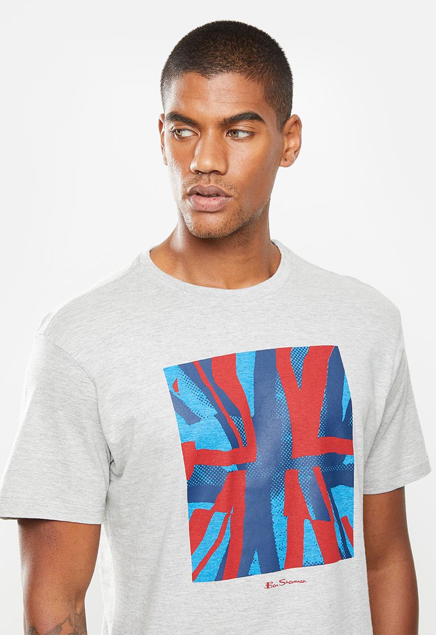 Ben Sherman - Half flag tee - grey
