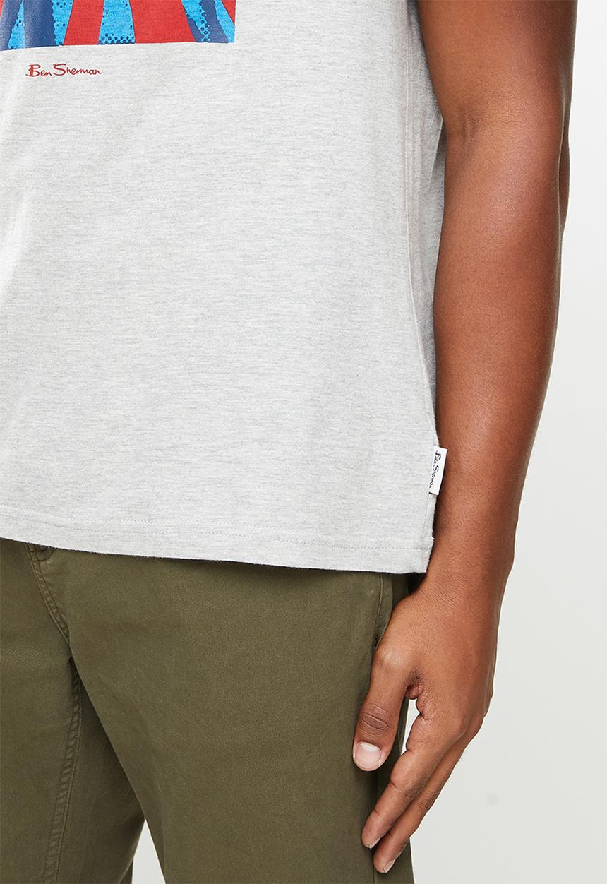 Ben Sherman - Half flag tee - grey