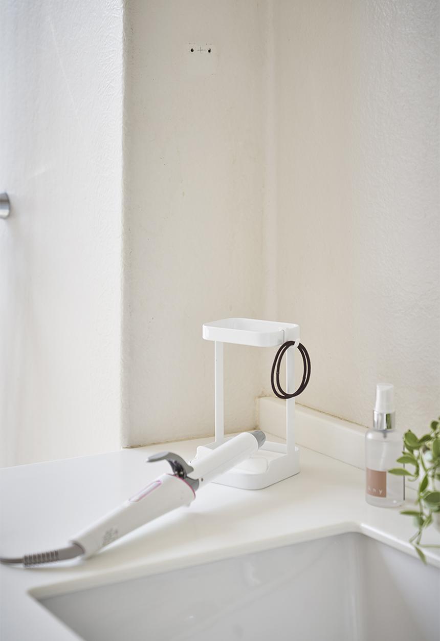 Yamazaki - Tower hair iron stand - white