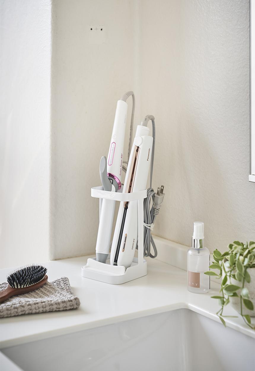 Yamazaki - Tower hair iron stand - white