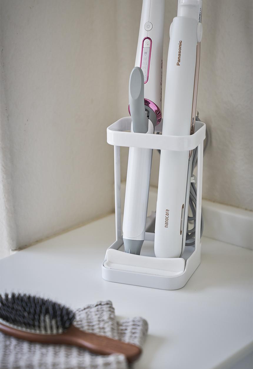 Yamazaki - Tower hair iron stand - white