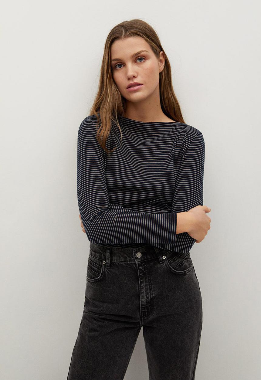 MANGO - T-shirt saco8 - navy