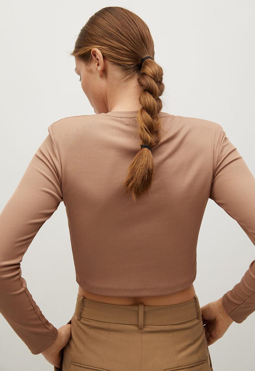 MANGO - T-shirt marcelo - brown