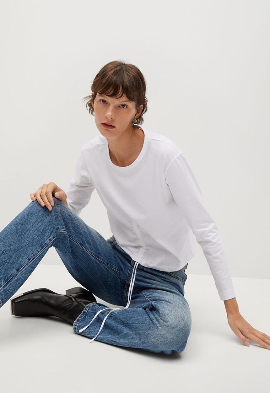 MANGO - T-shirt star - white