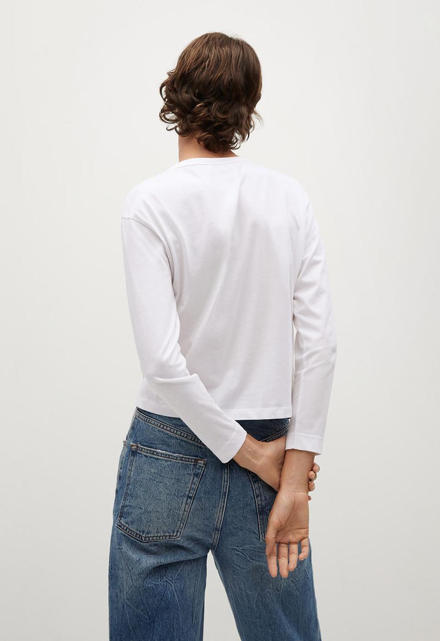 MANGO - T-shirt star - white