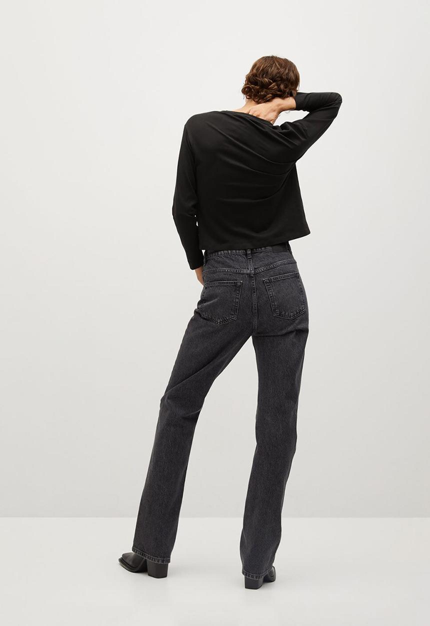 MANGO - T-shirt star - black