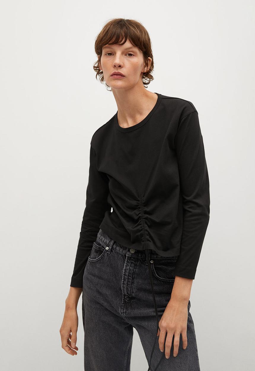 MANGO - T-shirt star - black