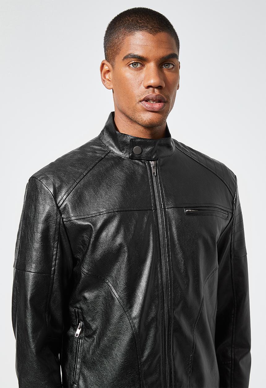 Superbalist - Jax pu biker jacket - black