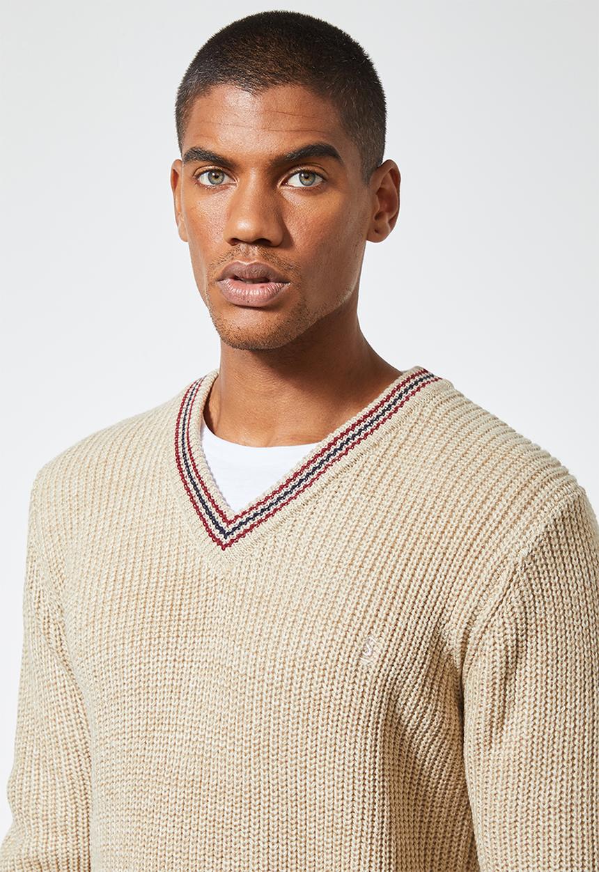 Superbalist - Chunky textured deep vee knit - multi