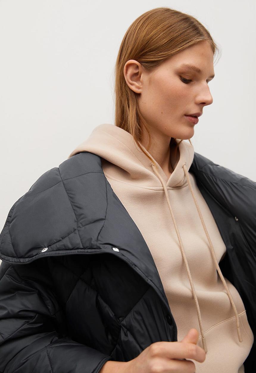 MANGO - Anorak croco - black