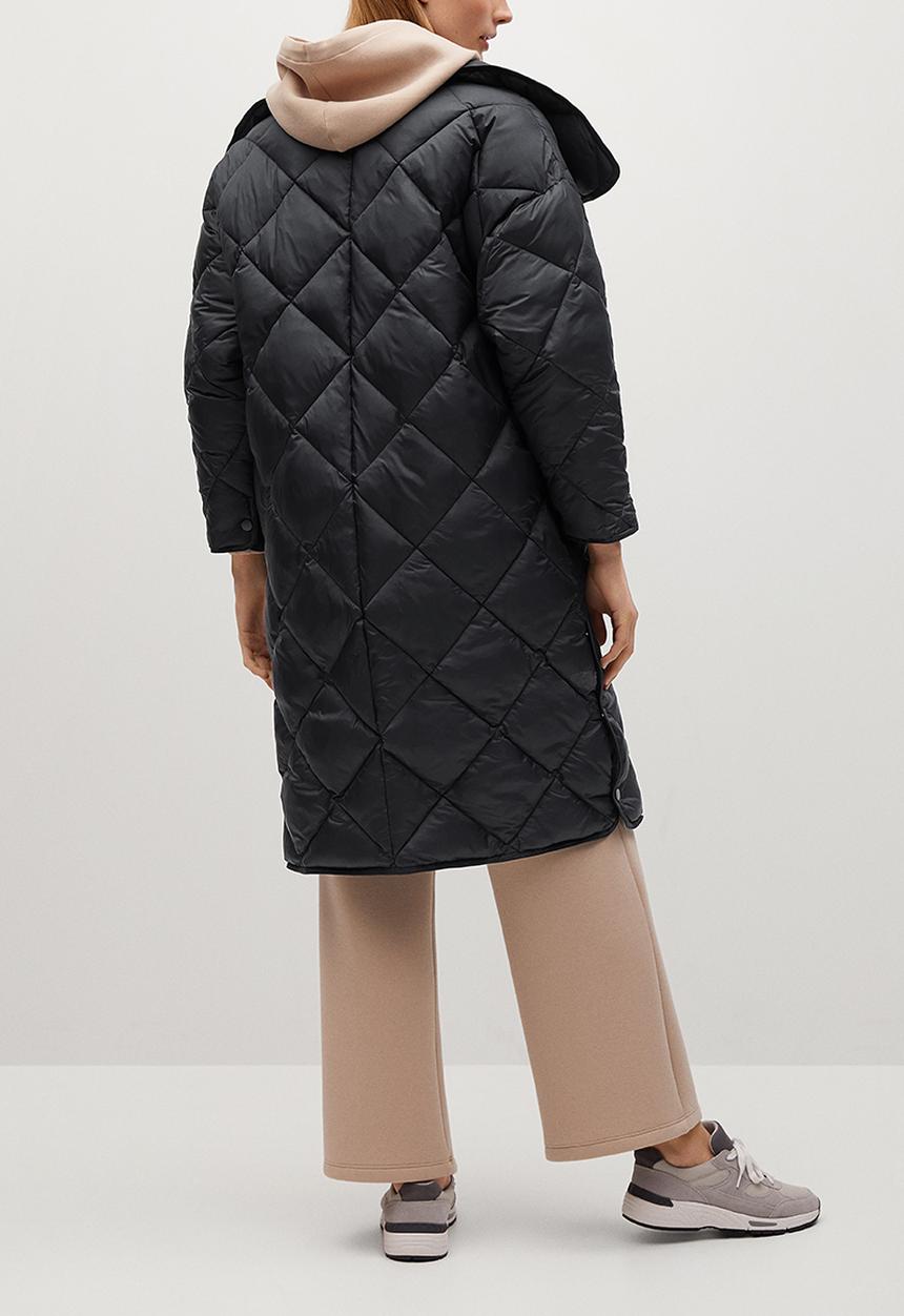 MANGO - Anorak croco - black
