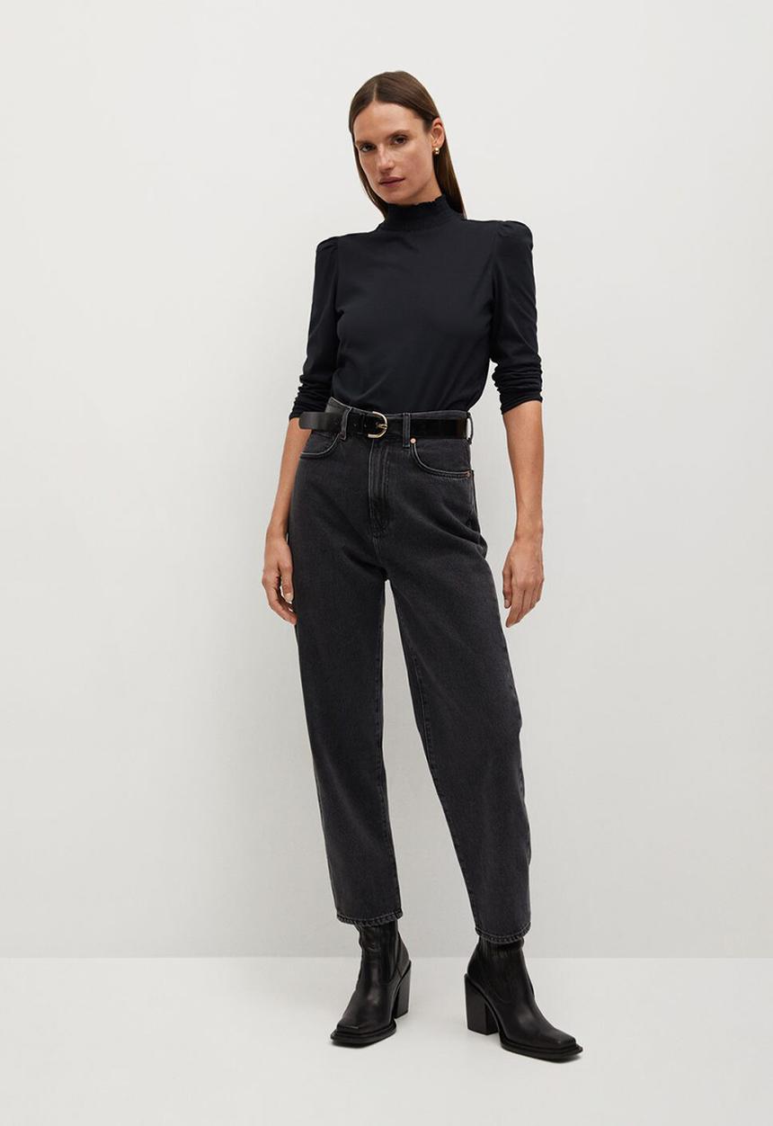 MANGO - T-shirt vicky - black