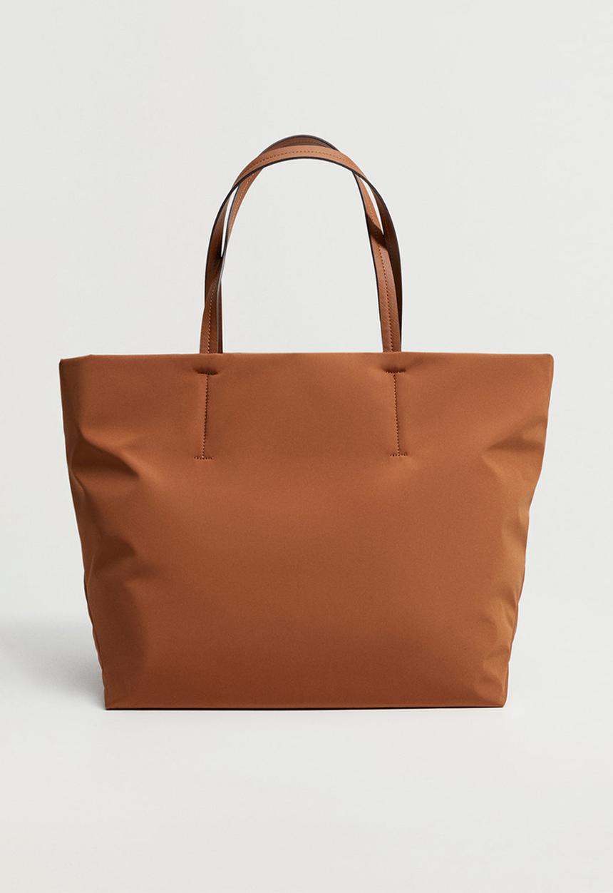 MANGO - Nylon shopper bag - brown