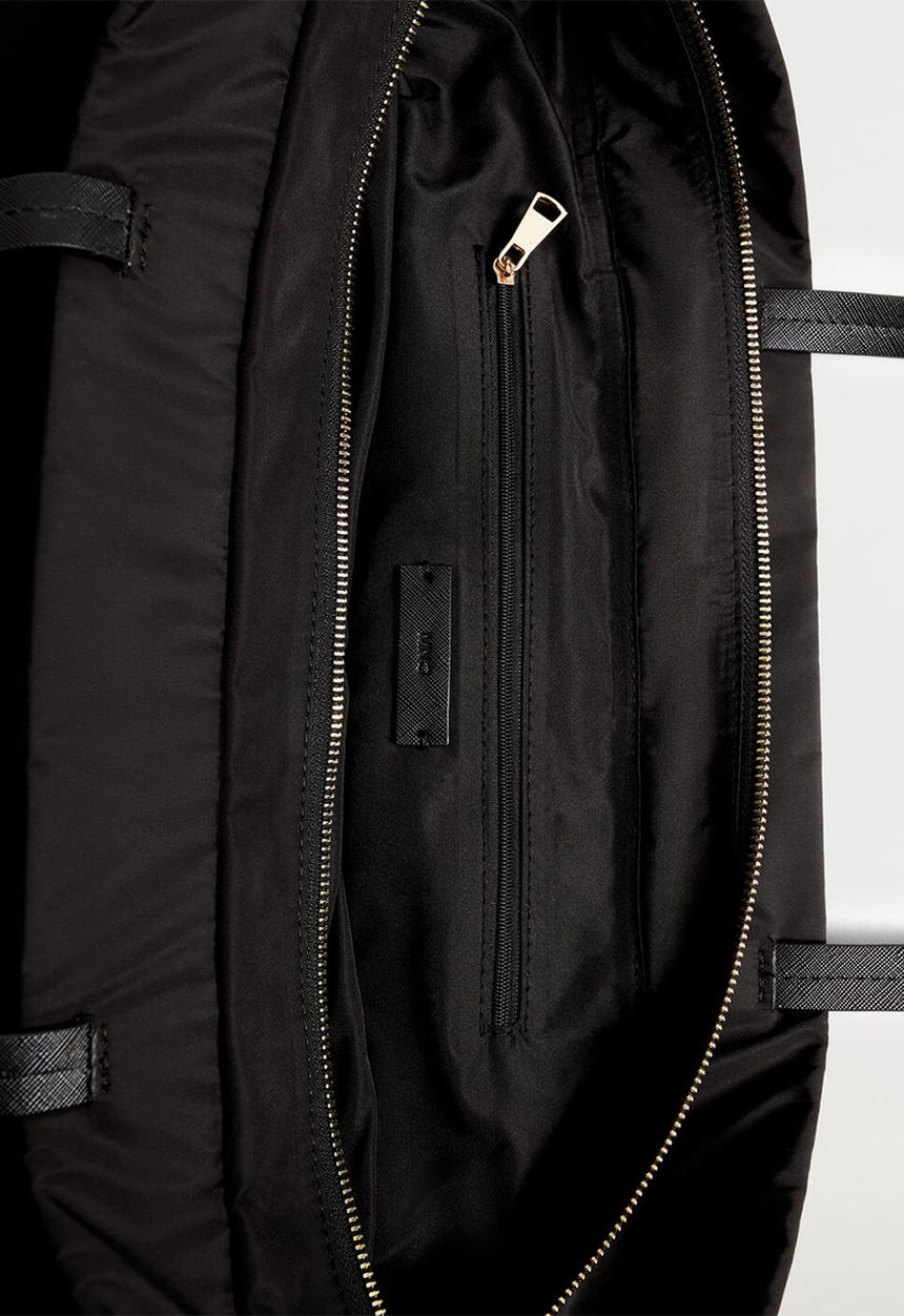 MANGO - Nylon shopper bag - black 