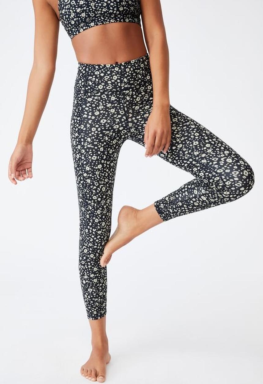 Cotton On - Lifestyle pocket 7/8 tight - blooming leopard black
