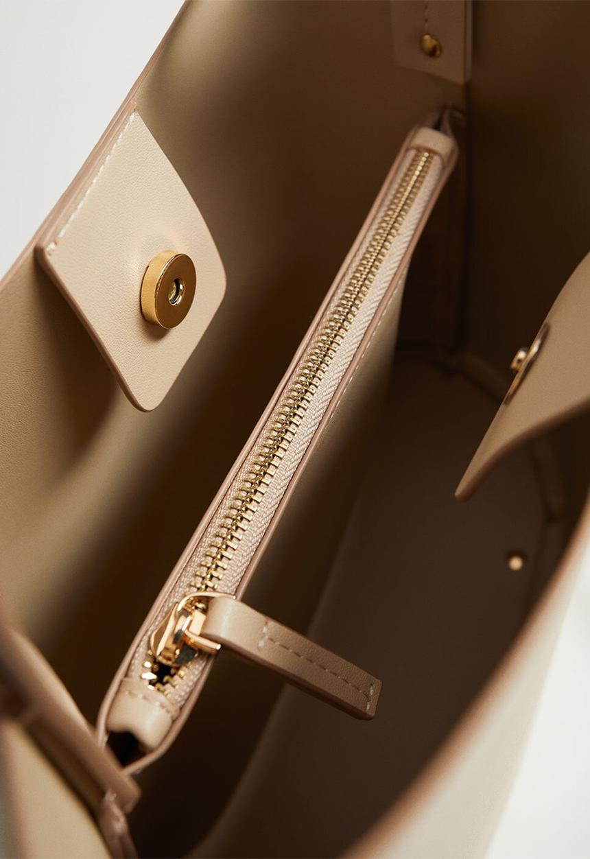 MANGO - Amberes bag - ecru