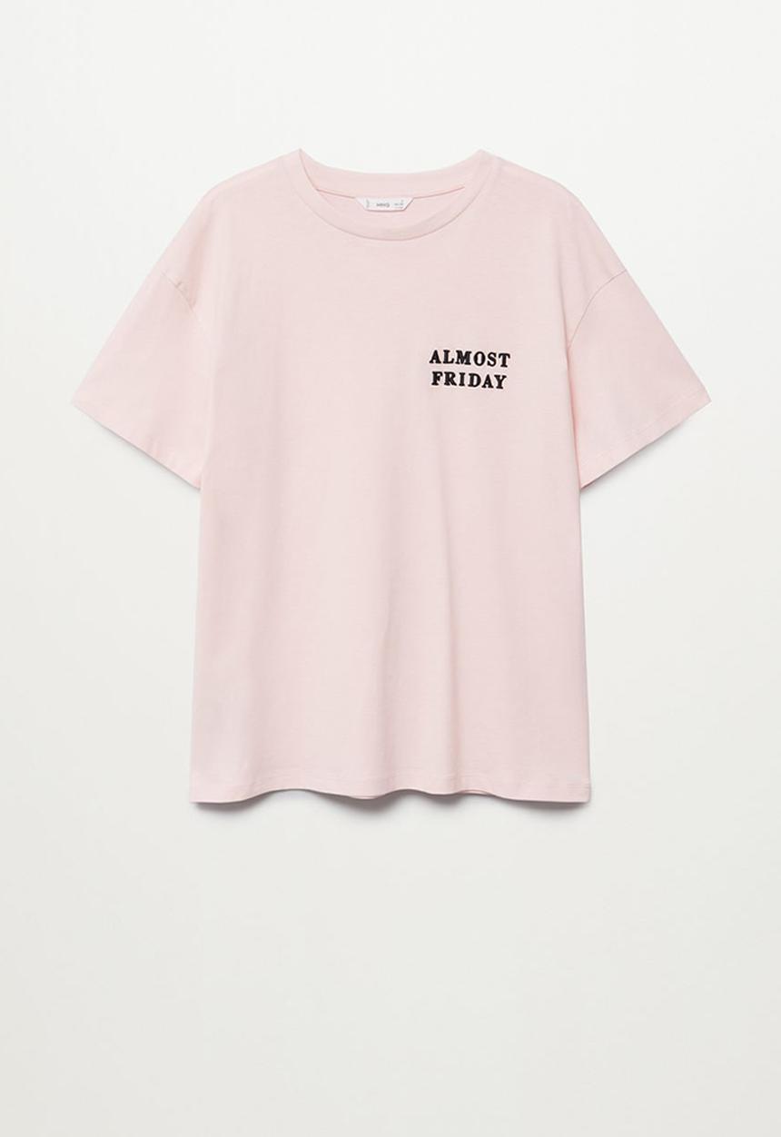 MANGO - Fresh short sleeve tee - pink