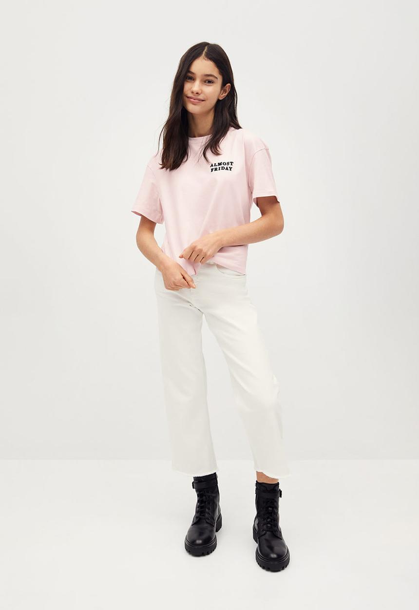 MANGO - Fresh short sleeve tee - pink
