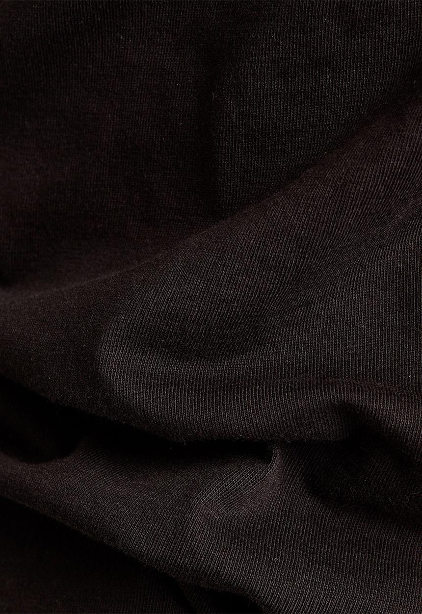 G-STAR - Rolled edge v-neck long sleeve c - black