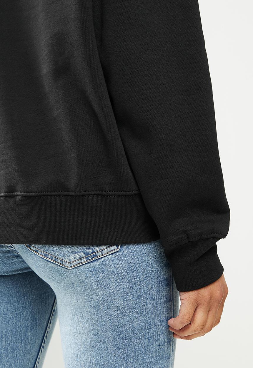 POLO - Ashton long sleeve logo sweater - black