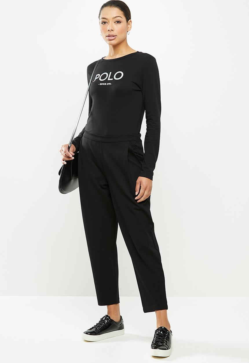 POLO - Karina pleat pull on pant - black