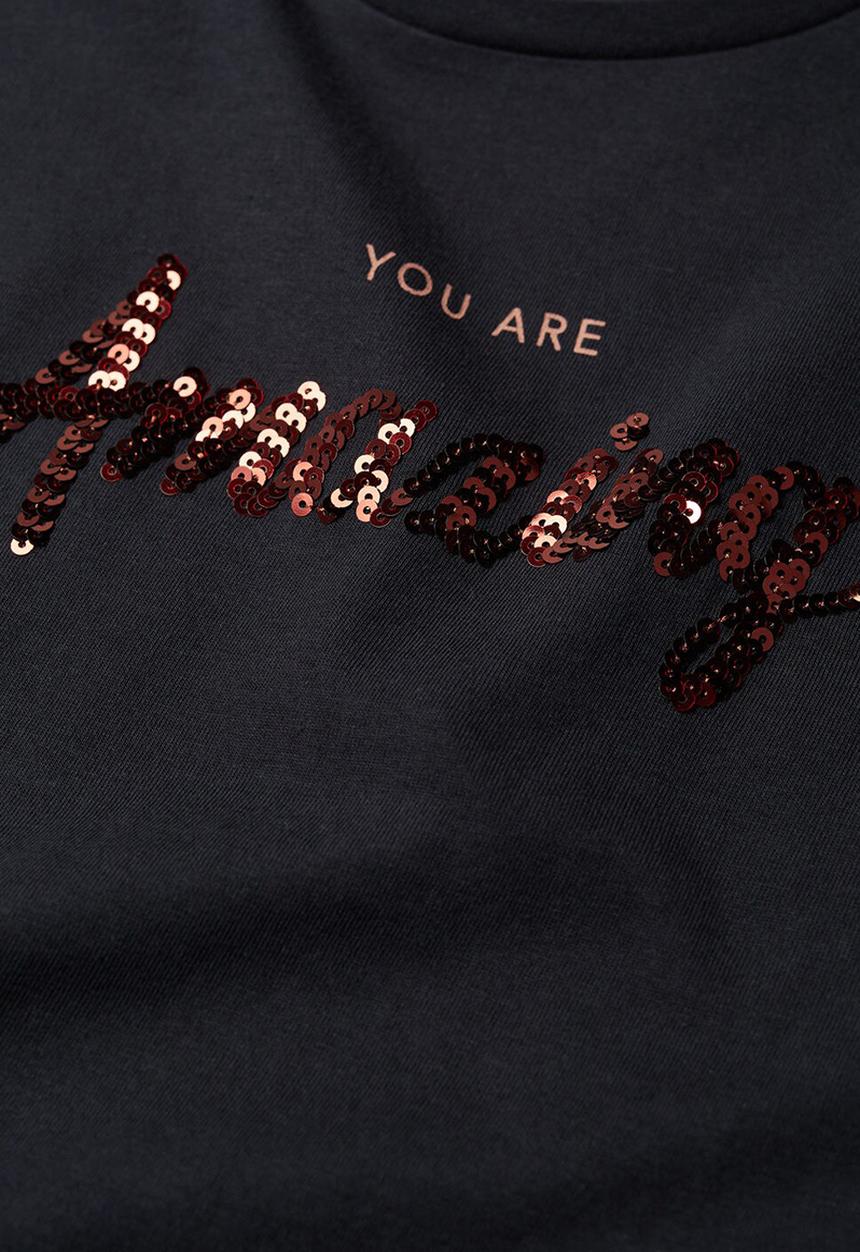 MANGO - Bonita long sleeve tee - black