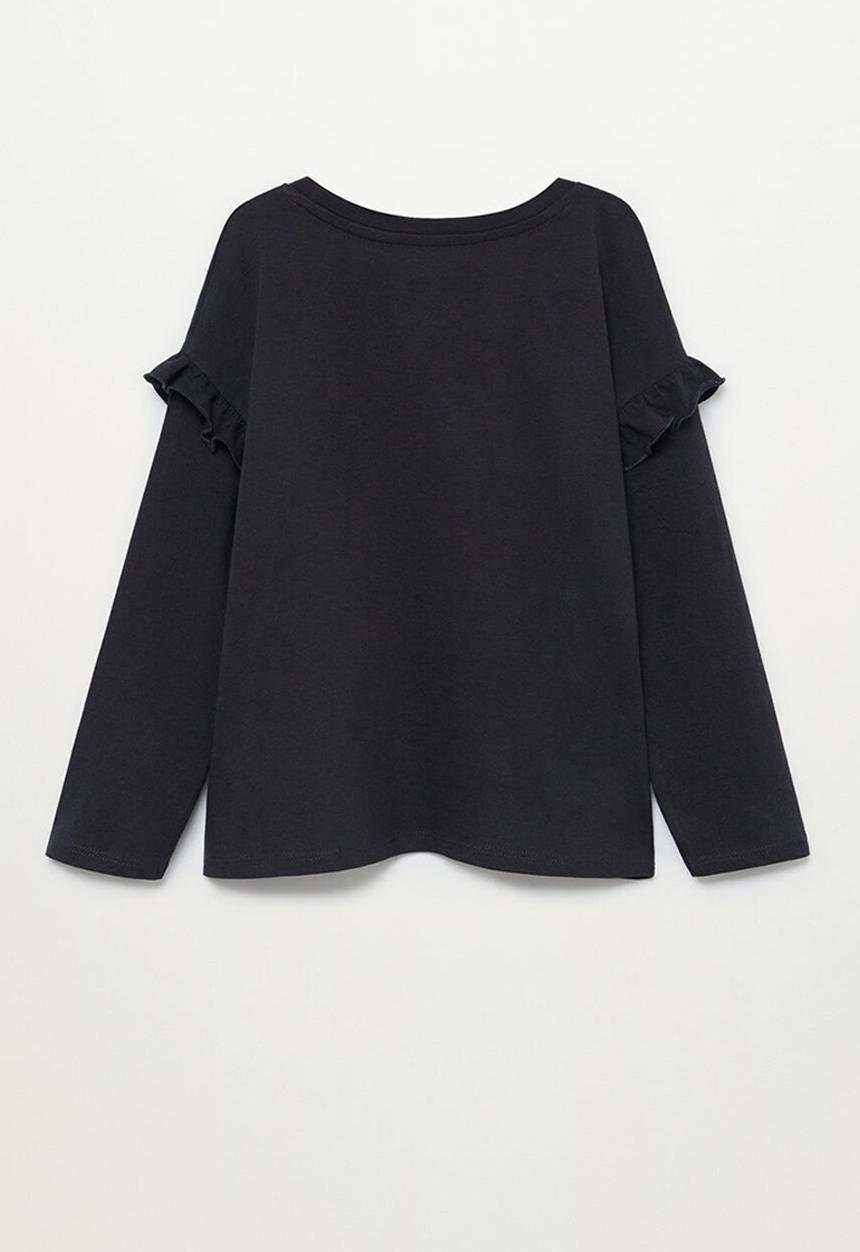 MANGO - Bonita long sleeve tee - black