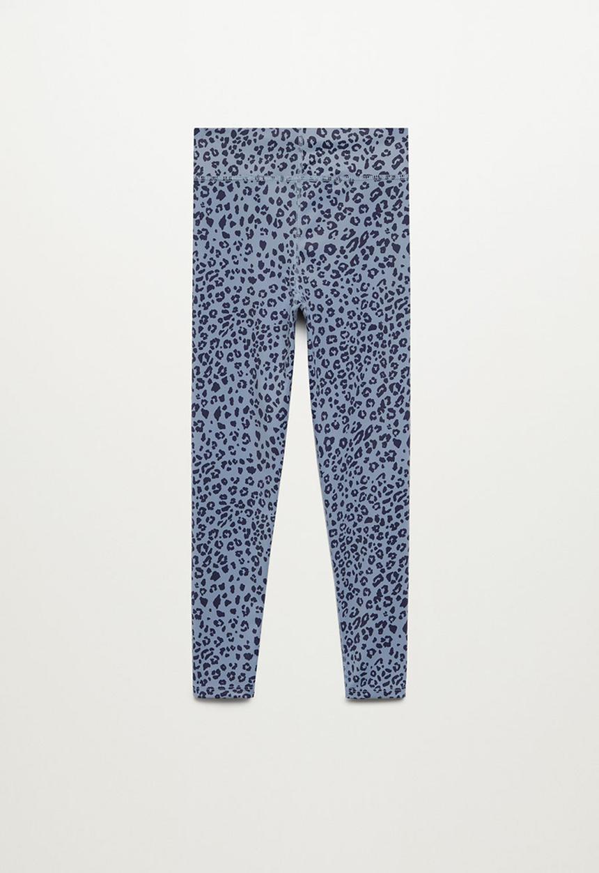 MANGO - Animal print leggings - blue