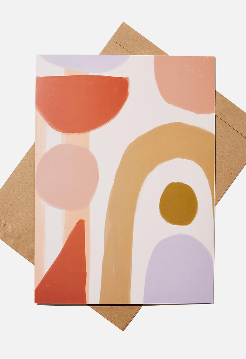 Typo - Large fashion card - abstract arches