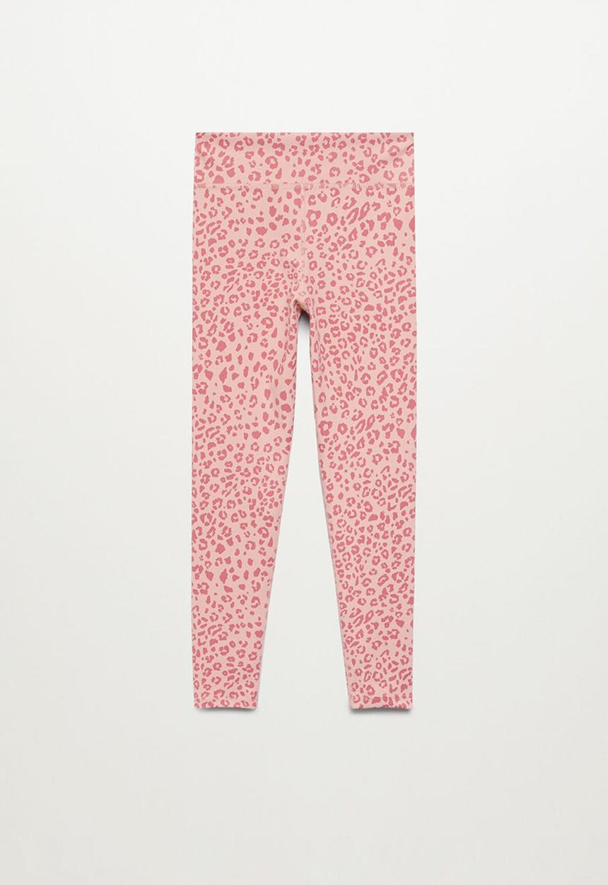 MANGO - Animal print leggings - pink