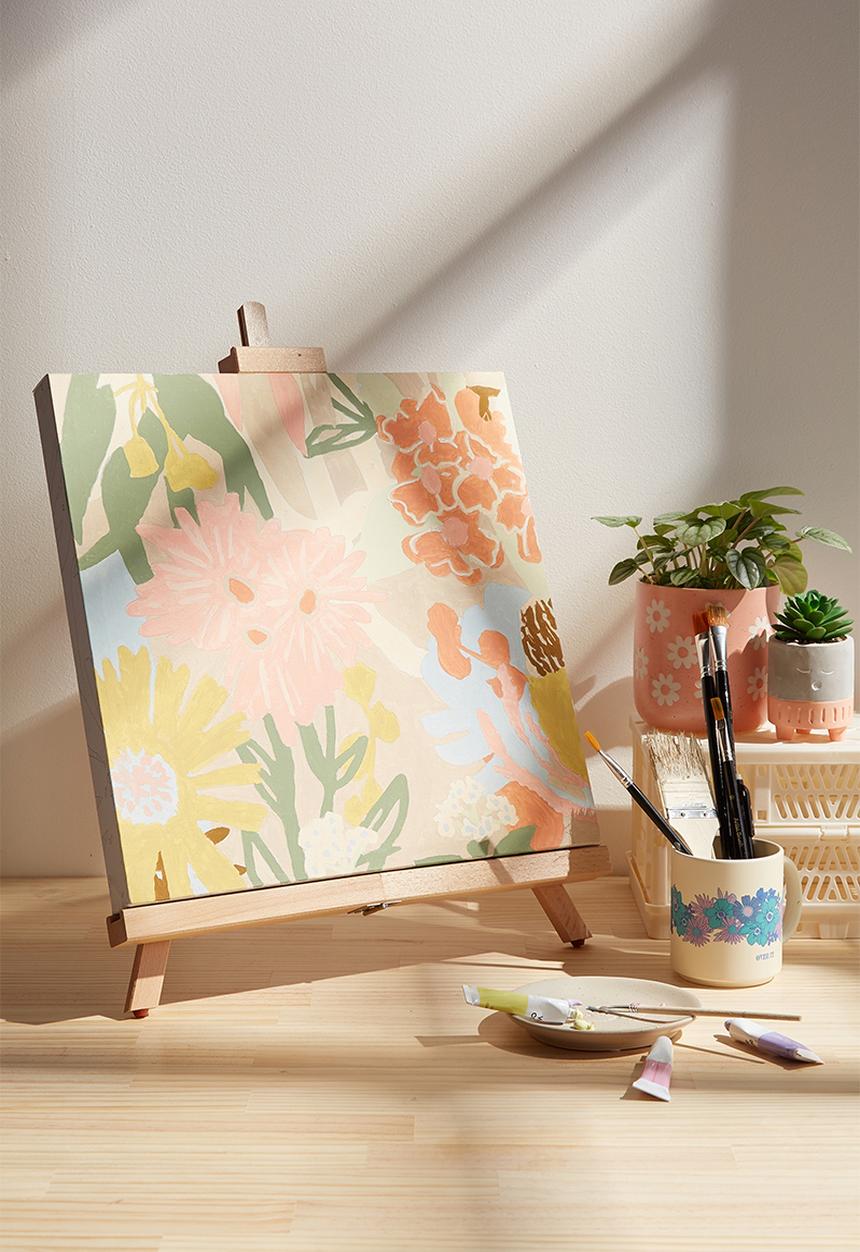 Typo - Stretch canvas paint by numbers 40 x 40 - Australian flora