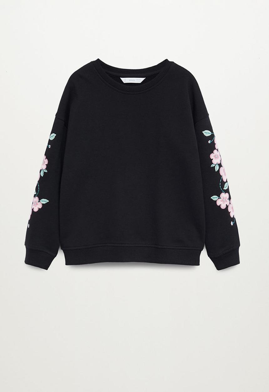 MANGO - Flora sweatshirt - black
